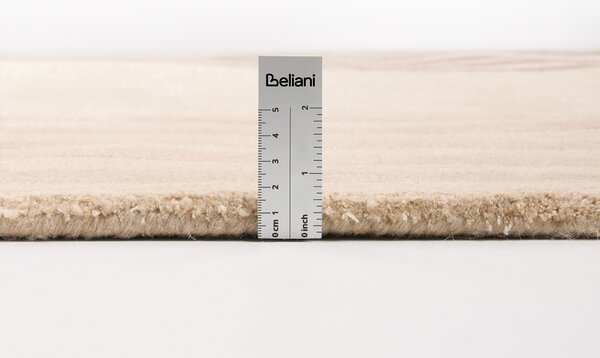 Koberec béžový viskóza a vlna obdĺžnikový tvar geometrický vzor 200 x 300 cm moderný štýl obývacia izba
