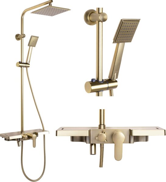 Sprchový set Rea BRAVO Brushed Gold