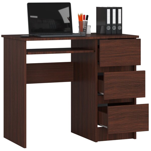 Ak furniture Písací stôl A-6 90 cm wenge pravý