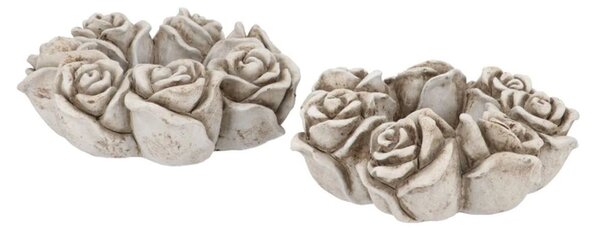 Cementový kvetináč misa s ružami Saint antique Rose - 21*21*8 cm - daan kromhout