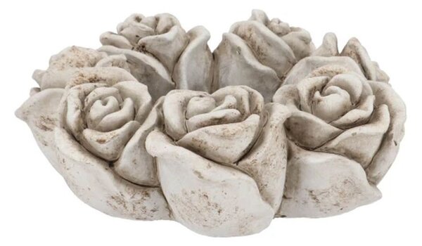 Cementový kvetináč misa s ružami Saint antique Rose - 21*21*8 cm - daan kromhout
