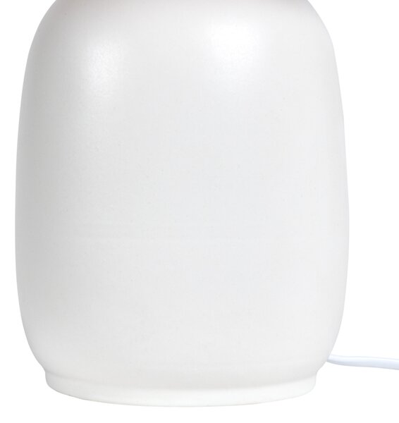 Stolná lampa biela keramický podstavec ratanové tienidlo nočná lampa predsieň chodba obývačka