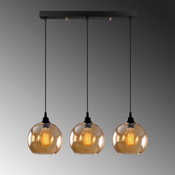 Luster na lanku GOLD 3xE27/40W/230V