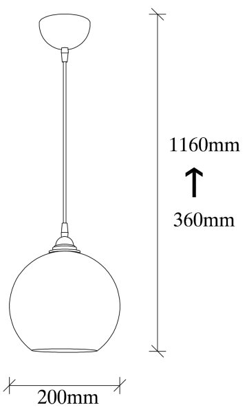 Luster na lanku GOLD 1xE27/40W/230V