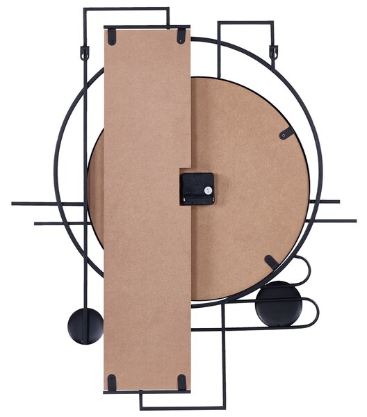 Nástenné hodiny viacfarebné MDF rám 60 x 70 cm okrúhle klasický dizajn bytové doplnky obývačka spálňa