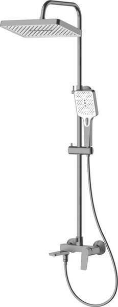 MAXMAX Aqualine FLERY sprchový stĺp s pákovou batériou, otočné ramienko, gun metal FY690GM