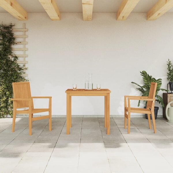 Maison Exclusive – 3-dielna záhradná jedálenská súprava z masívneho teakového dreva