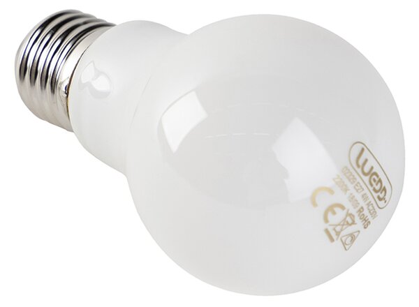 Sada 5 stmievateľných LED žiaroviek s opálovým sklom E27 4W 320lm 2200K