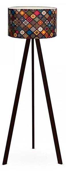 Stojacia lampa AYD 1xE27/60W/230V pestrofarebná/hnedá