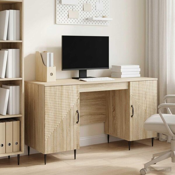 Maison Exclusive – Písací stôl z dubového dreva Sonoma, 142,5 x 50 x 75 cm, drevotrieska
