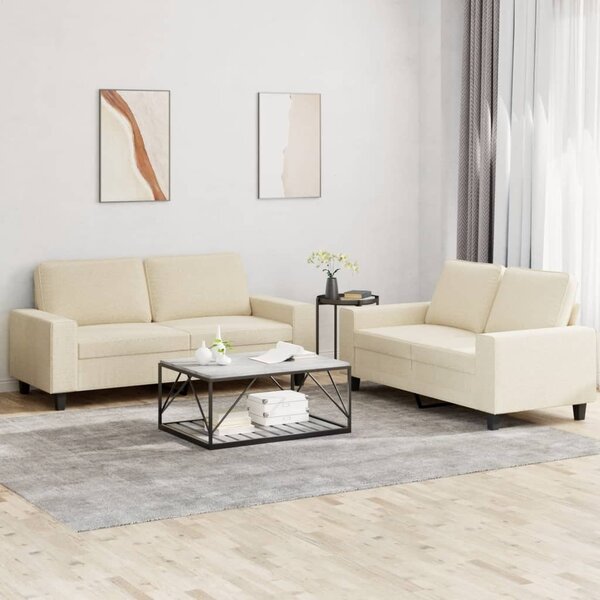 Maison Exclusive – 2-dielna sedacia súprava v krémovej farbe z látky