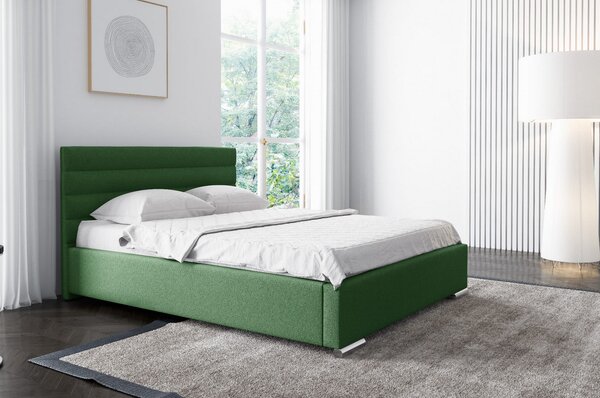 Elegantná čalúnená posteľ Leis 120x200, zelená