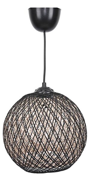 Luster na lanku JUTE 1xE27/60W/230V čierna