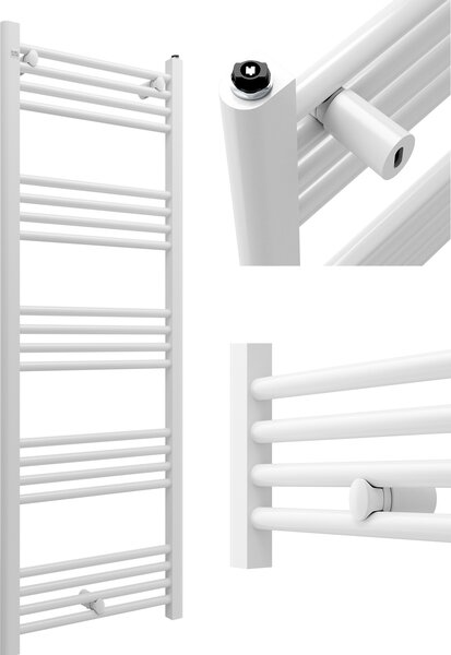 Granitan | Kúpeľňový radiátor PUERTO - 50/140 cm - biely - moderný dizajn - ohrievač uterákov