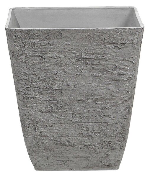 Kvetináč sivý kameň polyresin 39 x 39 x 43 cm štvorcový črepník do interiéru a exteriéru