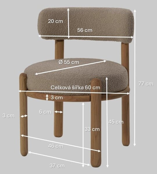 Dubové kreslo Striha