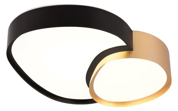 LED stropné svietidlo v čiernej a zlatej farbe 36x43.5 cm Rise – Trio