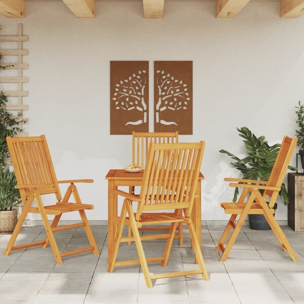 Maison Exclusive - 5-dielna záhradná jedálenská súprava 85x85x74 cm masívne akáciové drevo
