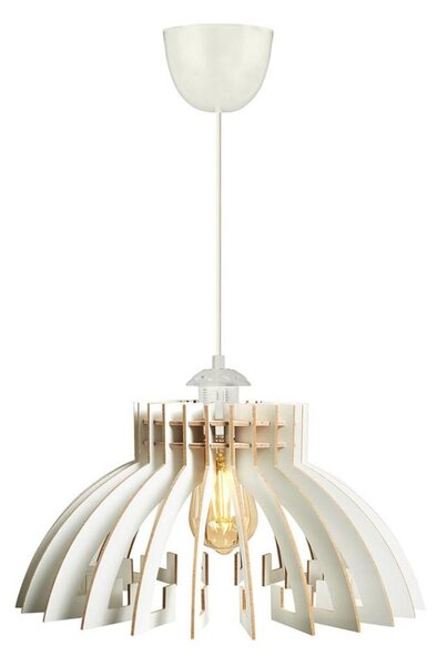 Luster na lanku 1xE27/60W/230V biela pr. 39 cm