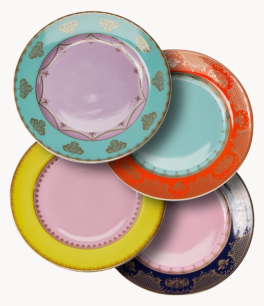 Porcelánové plytké taniere Grandpa, 4 ks