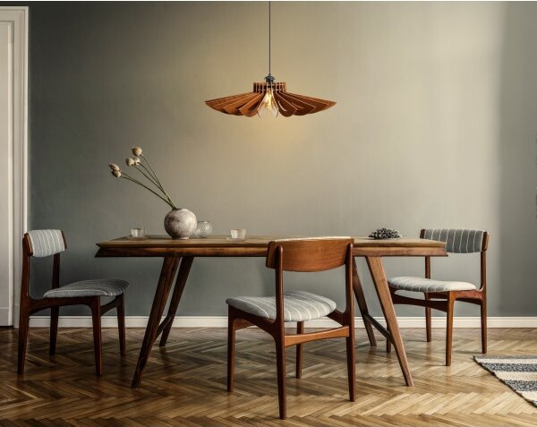 Luster na lanku 1xE27/60W/230V hnedá pr. 52 cm