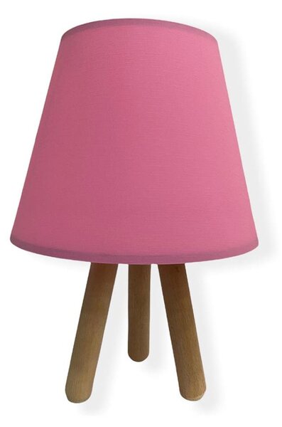 Stolná lampa WOOD 1xE27/60W/230V ružová