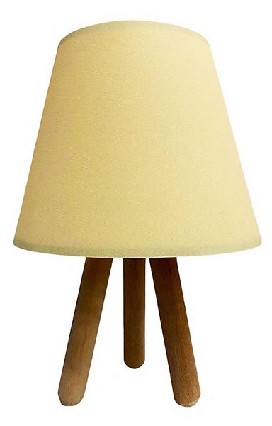 Stolná lampa WOOD 1xE27/60W/230V krémová