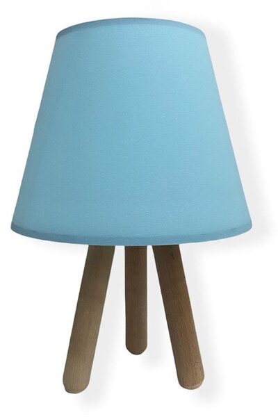 Stolná lampa WOOD 1xE27/60W/230V modrá