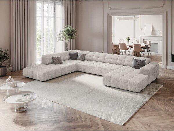 Svetlosivá rohová pohovka (ľavý roh/do "U") Chicago – Cosmopolitan Design