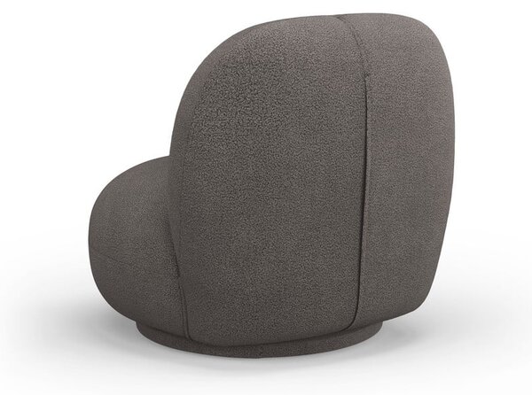 Sivé kreslo z textílie buklé Chuck – Micadoni Home