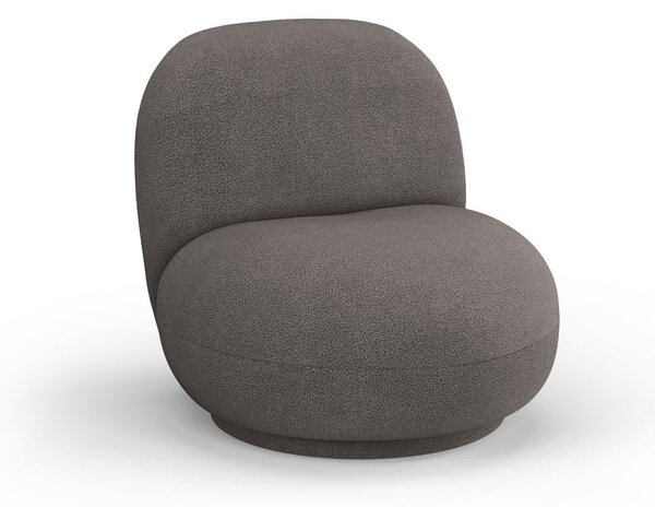 Sivé kreslo z textílie buklé Chuck – Micadoni Home