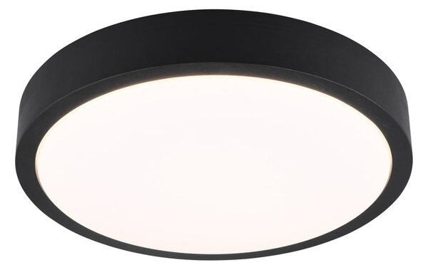 Čierne LED stropné svietidlo ø 40 cm Iseo – Trio