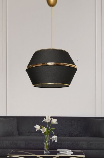 Luster na lanku ESCAPE 1xE27/60W/230V čierna