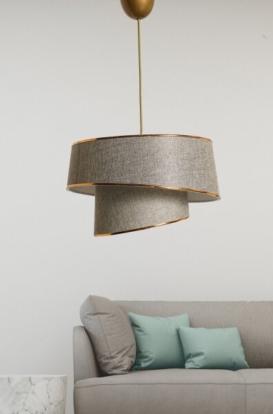 Luster na lanku BARETTE 1xE27/60W/230V šedá