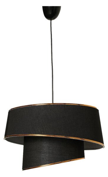 Luster na lanku BARETTE 1xE27/60W/230V čierna/medená