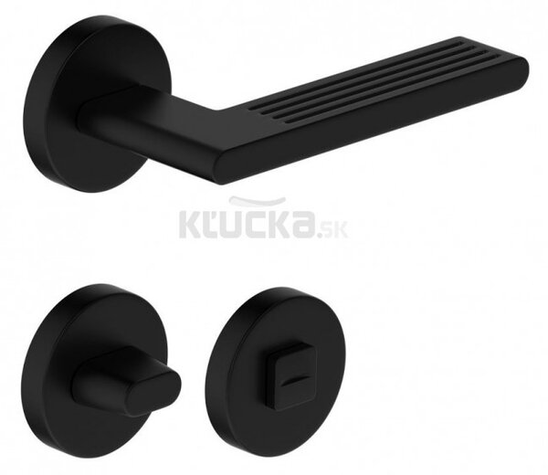 RK.C3 CAPRI kľučka na dvere / WC čierna, Čierna, na WC