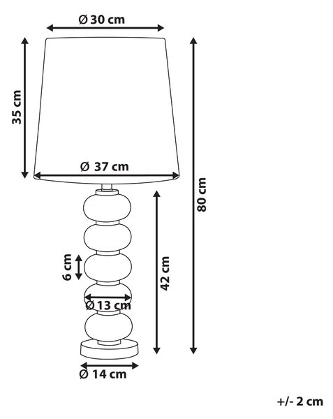Stolná lampa zlatá biela kovový podstavec polyesterové tienidlo 80 cm moderný glamour štýl obývačka spálňa