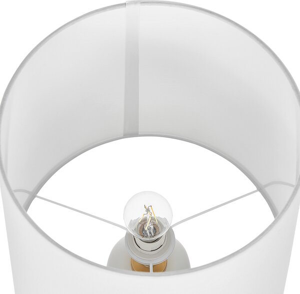 Stolná lampa zlatá biela kovový podstavec polyesterové tienidlo 80 cm moderný glamour štýl obývačka spálňa