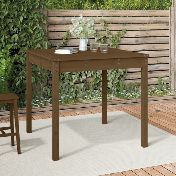 Maison Exclusive - Záhradný stôl medovo hnedý 82,5x82,5x76 cm masívne drevo borovica