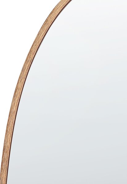 Stojace zrkadlo zlaté hliník kovový rám 48 x 160 cm nepravidelný tvar so stojanom moderný štýl závesné dekorácie