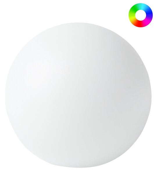 Vonkajšie guľaté LED svietidlo biele syntetický materiál 42 cm IP67 vodoodolné s diaľkovým ovládaním záhradné osvetlenie