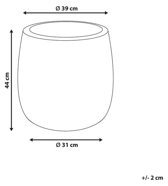 Kvetináč zelený vláknitá hlina ⌀ 39 cm okrúhly reliéfny vzor interiér exteriér