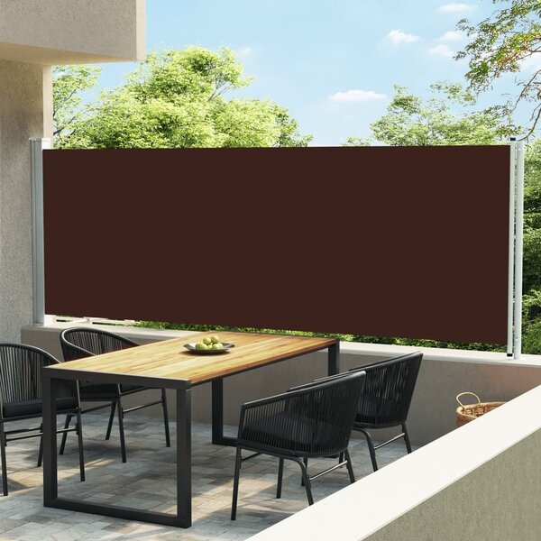 Maison Exclusive – bočná markíza s výsuvom 600 x 160 cm, hnedá