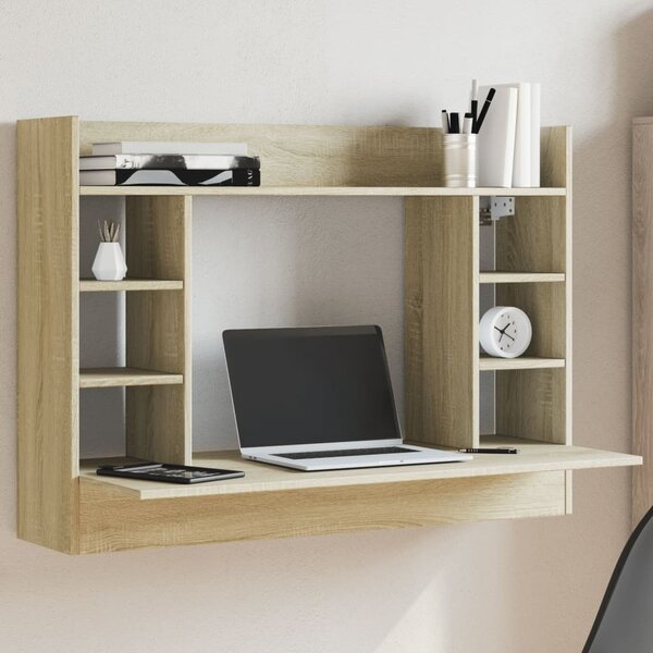 Maison Exclusive - Nástenný písací stôl Sonoma dub 105x48x75 cm drevený materiál