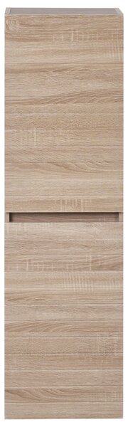 Nástenná kúpeľňová skrinka svetlohnedá MDF 120 x 35 x 30 cm závesná so 4 policami moderný škandinávsky štýl kúpeľňa