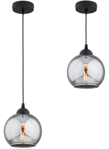 Brilagi - Luster na lanku DIOR 1xE27/60W/230V čierna/dymovošedá