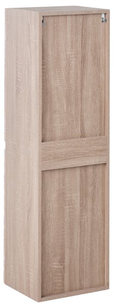 Nástenná kúpeľňová skrinka svetlohnedá MDF 120 x 35 x 30 cm závesná so 4 policami moderný škandinávsky štýl kúpeľňa