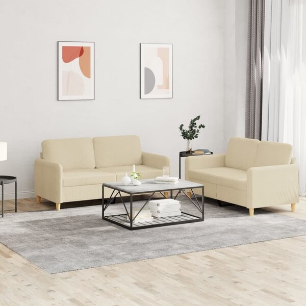 Maison Exclusive – 2-dielna sedacia súprava s vankúšmi, krémová látka