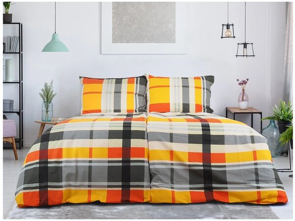 Obliečky z Renforcé bavlny ORANGE KUBE farebné Rozmer obliečky: 70 x 90 cm | 140 x 200 cm