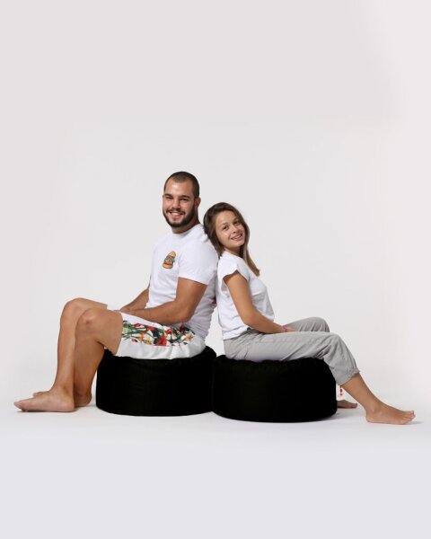Taburet 55 cm čierna